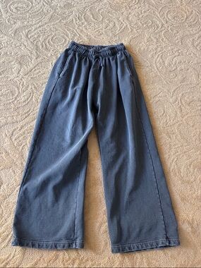 HOURS  Wide-Leg Drawstring Sweatpants - Dark charcoal